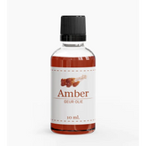 Amber gekleurde geurolie in glazen fles met zwarte dop voor hele dag aromatherapie
